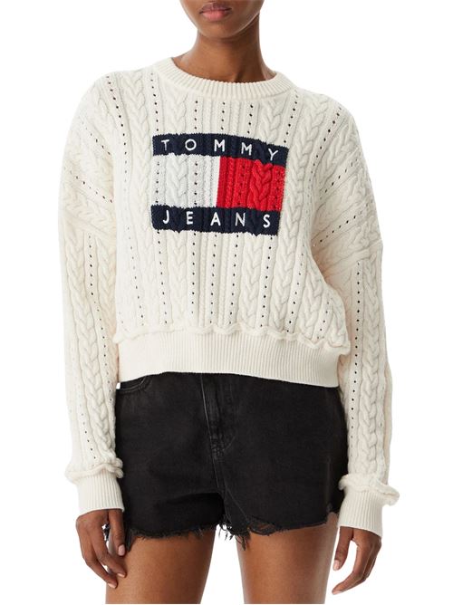 Maglioncino a trecce con logo Tommy Jeans | DW0DW22317YBH